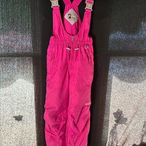 Alpine Design Kids Pink snow bib